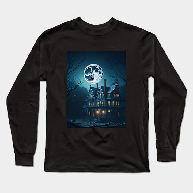 haunted house Long Sleeve T-Shirt by Rizstor